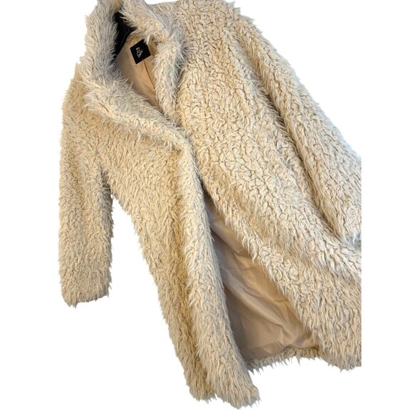 Art Class Youth Girls Tween Faux Fur Teddy Coat XL Beige RR10486 EUC Cozy Shaggy - Picture 7 of 10